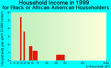 North Lewisburg household income for Black or African American householders