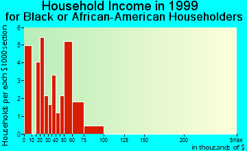 Bellevue household income for Black or African American householders