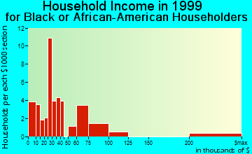 Warwick household income for Black or African American householders