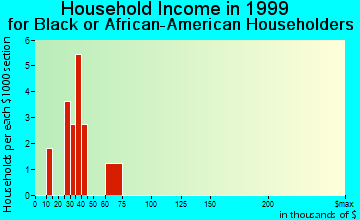 Snelling household income for Black or African American householders