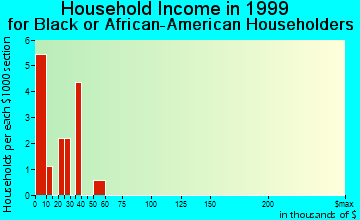 Bruceton household income for Black or African American householders