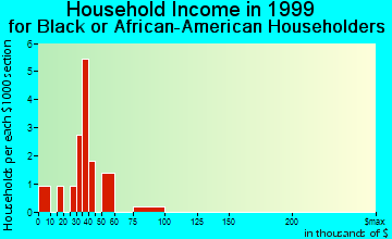 New Market household income for Black or African American householders
