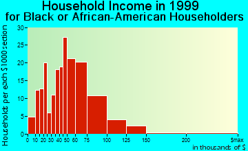 Round Rock household income for Black or African American householders
