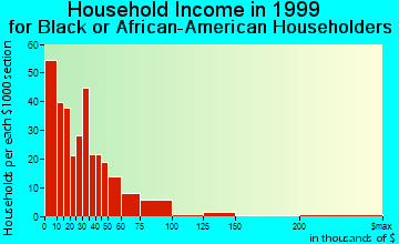 Terrell household income for Black or African American householders