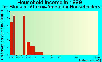Trenton household income for Black or African American householders