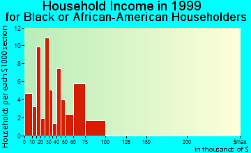 Hollins household income for Black or African American householders