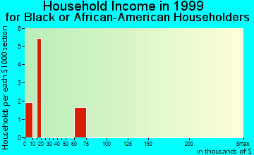 Max Meadows household income for Black or African American householders