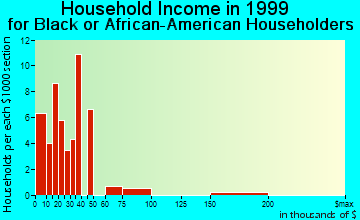 San Luis Obispo household income for Black or African American householders
