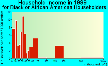 San Rafael household income for Black or African American householders