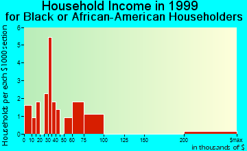 Delaware City household income for Black or African American householders