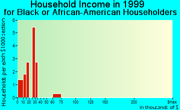 Center Hill household income for Black or African American householders