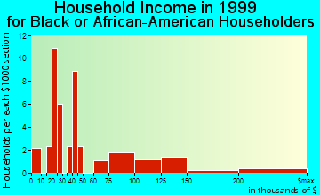 Forest City household income for Black or African American householders