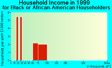 Fort Myers Shores household income for Black or African American householders