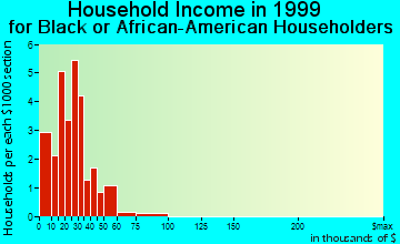 Hastings household income for Black or African American householders