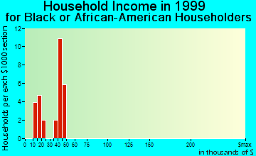 North Fort Myers household income for Black or African American householders