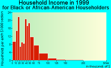 Smiths household income for Black or African American householders