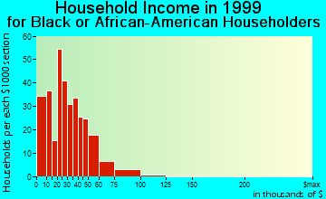 Garden City household income for Black or African American householders