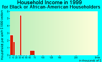 Williamson household income for Black or African American householders