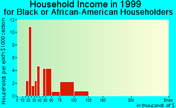 Mountain Home household income for Black or African American householders