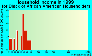 Nampa household income for Black or African American householders