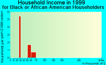 Fox Lake household income for Black or African American householders