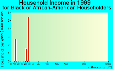 Robinson household income for Black or African American householders