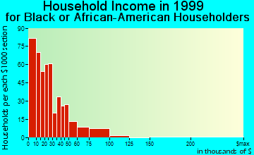 Bowling Green household income for Black or African American householders