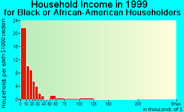 Waterproof household income for Black or African American householders