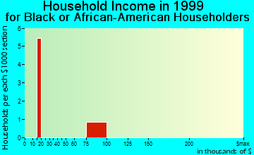 Farmingdale household income for Black or African American householders