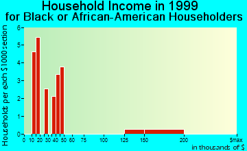Lake Havasu City household income for Black or African American householders