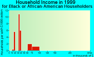 Brunswick household income for Black or African American householders