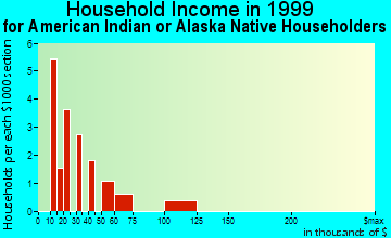 Show Low household income for American Indian or Alaska Native householders