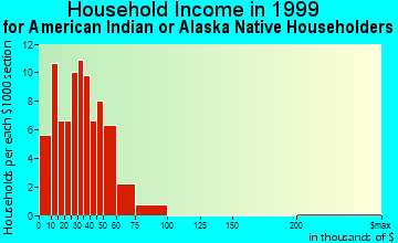 Flint household income for American Indian or Alaska Native householders