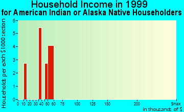Garden household income for American Indian or Alaska Native householders