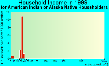 Riverview household income for American Indian or Alaska Native householders