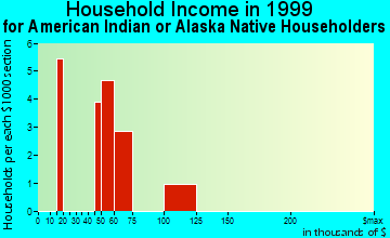 Brooklyn Center household income for American Indian or Alaska Native householders