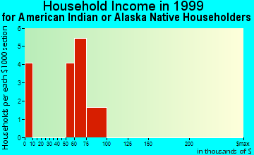 Columbus household income for American Indian or Alaska Native householders