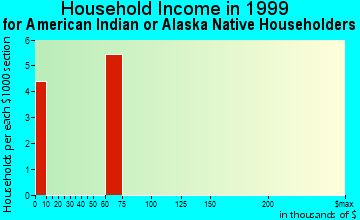 Magnolia household income for American Indian or Alaska Native householders