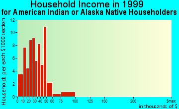 South Valley household income for American Indian or Alaska Native householders