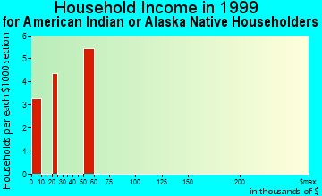 Boiling Spring Lakes household income for American Indian or Alaska Native householders