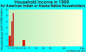 Bottineau household income for American Indian or Alaska Native householders