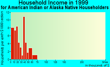 Hugo household income for American Indian or Alaska Native householders