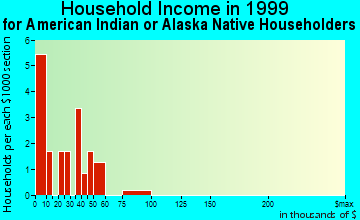 Rush Springs household income for American Indian or Alaska Native householders
