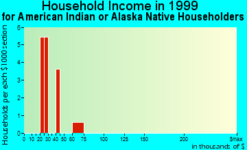 Brownsville household income for American Indian or Alaska Native householders