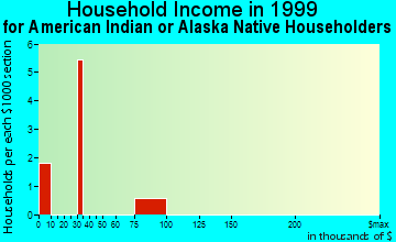 Falls City household income for American Indian or Alaska Native householders