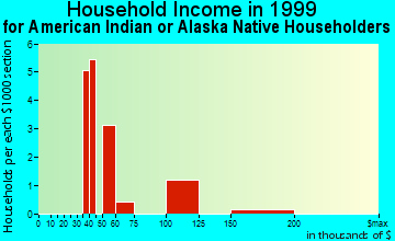 Warwick household income for American Indian or Alaska Native householders