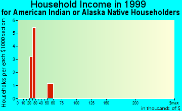 Bloomingdale household income for American Indian or Alaska Native householders