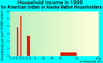 Salmon Creek household income for American Indian or Alaska Native householders