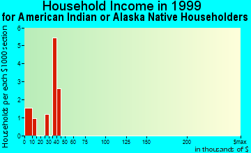 Alamosa household income for American Indian or Alaska Native householders