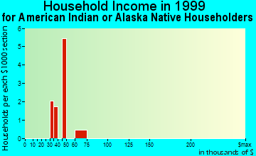 Edgewater household income for American Indian or Alaska Native householders